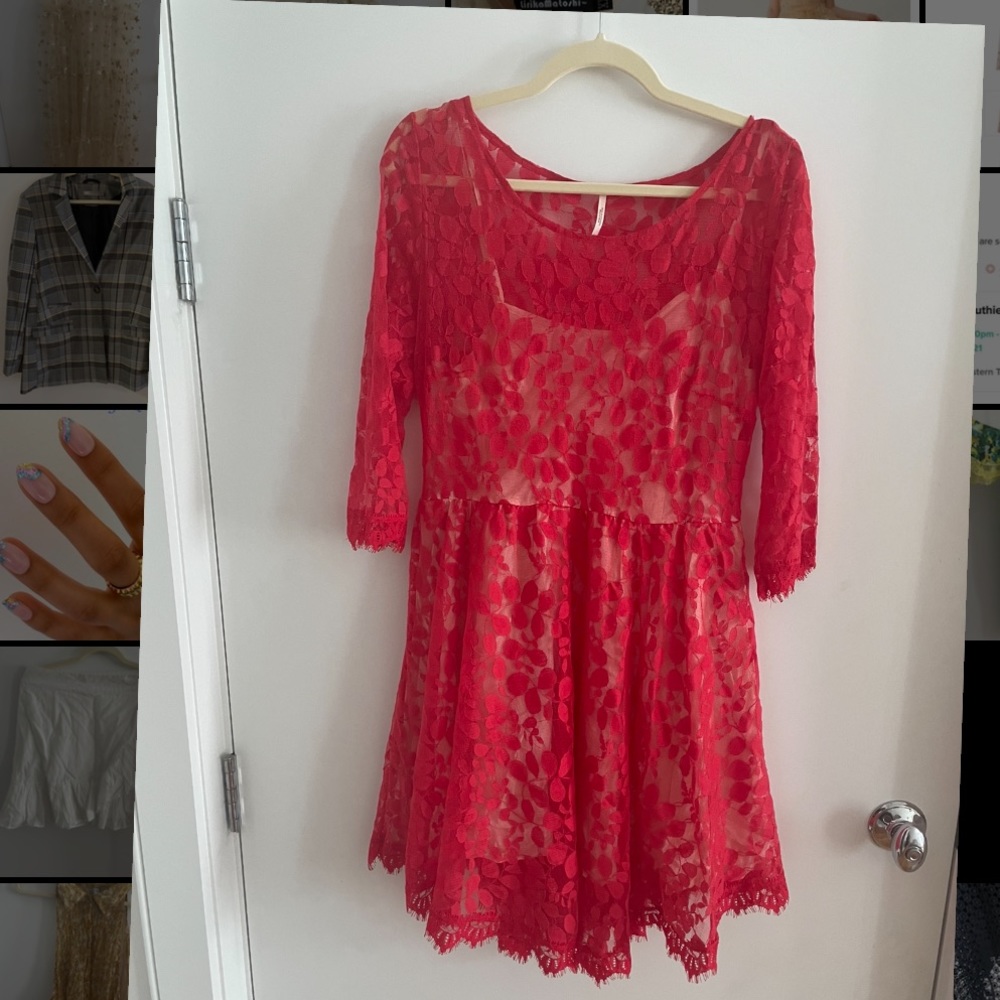Free People Long sleeve Lace dress